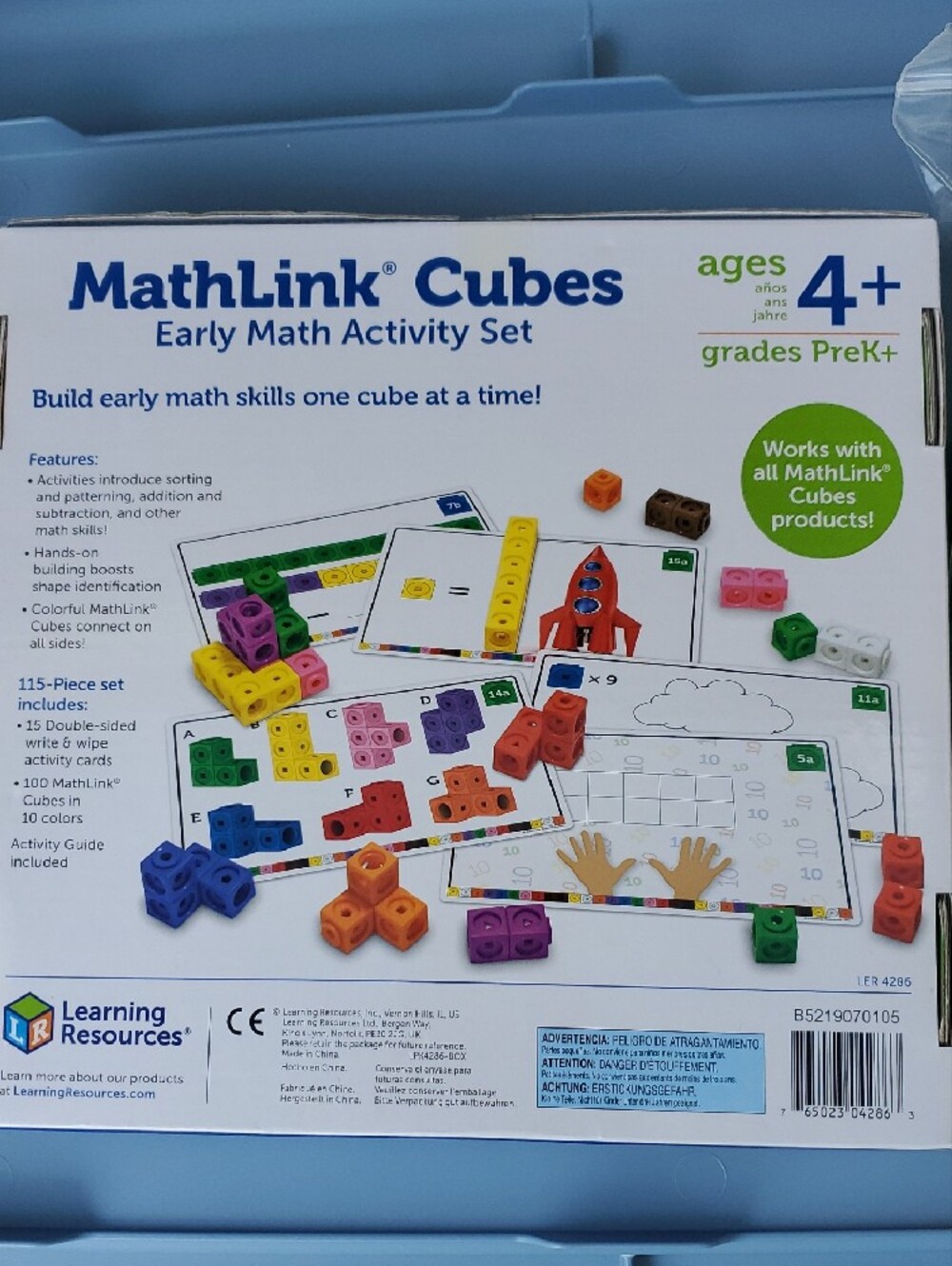 MathLink Cubes - Multi Color Early Math Activity Set, Plus Abacus - Picture 2 of 3